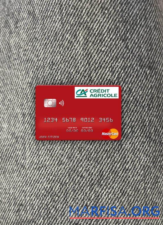 Printable France Credit Agricole Bank mastercard photolook front example